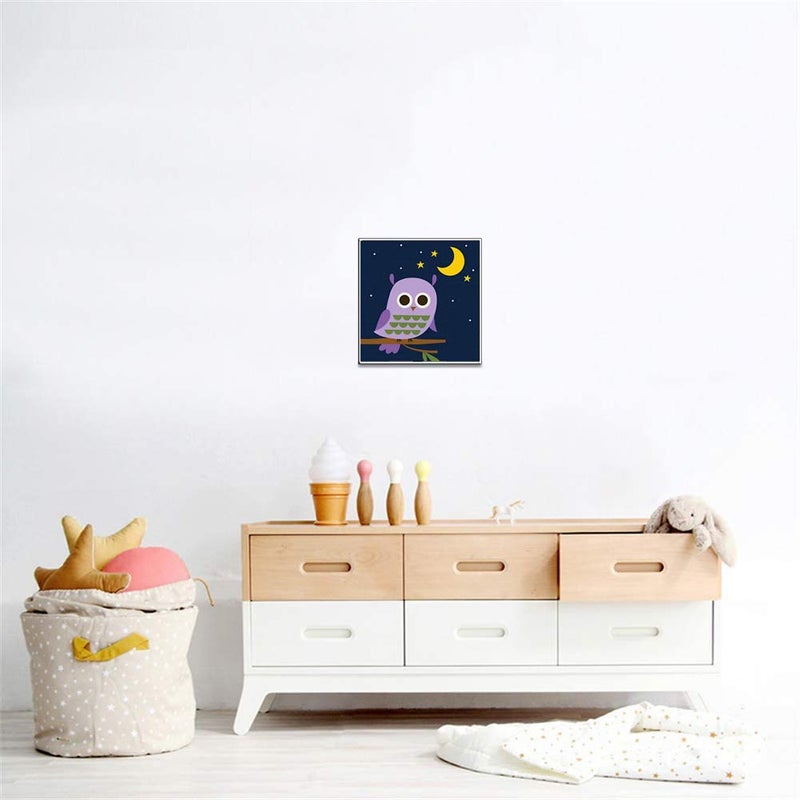 KOMI Paint by Numbers Kits for Kids 4-8, Paint by Numbers Kids with Frame, Owl Painting with Numbers Art Craft for Kid 8x8inch - Image 3